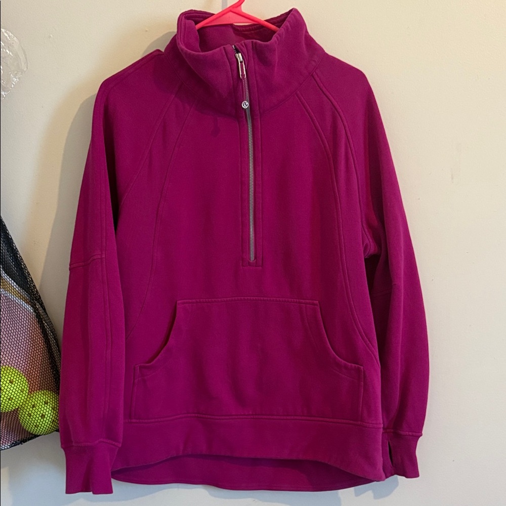 Lululemon Scuba Oversized Funnel-Neck Half Zip *Long Ripened Raspberry M/L